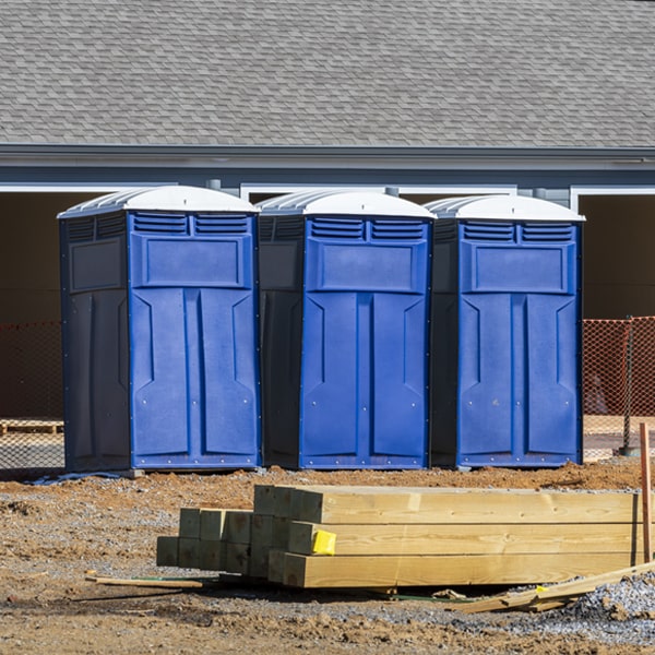 what is the expected delivery and pickup timeframe for the porta potties in Newtown Indiana